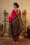 Peshwai That  ~ Handloom Pure Cotton Royal Nauvari Saree in Savor Pink