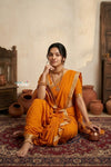 Peshwai That  ~ Handloom Pure Cotton Royal Nauvari Saree in Yellow