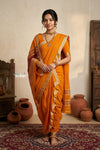 Peshwai That  ~ Handloom Pure Cotton Royal Nauvari Saree in Yellow