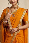 Peshwai That  ~ Handloom Pure Cotton Royal Nauvari Saree in Yellow