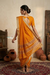 Peshwai That  ~ Handloom Pure Cotton Royal Nauvari Saree in Yellow