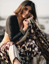 Suhaani Exclusive ~ Handloom Khaddi Georgette Saree With All Over Floral Jaal~ Classy Brown
