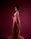Amruta Khanvilkar's Choice! Traditional Pretty Peach Pink Pure Silk Double Pallu Paithani With Designer Peacocks Pallu (By Govt Certified Weavers) - verymuchindian.com