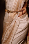 Ankita Lokhande's Choice ~ Authentic Pure Silk Handloom Nauvari Paithani Saree with Peacock Lotus Pallu in White (Available in Multicolor Peacock) - verymuchindian.com