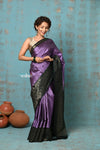 Anokhi ~ Handloom Pure Soft Silk Saree with Designer Pallu ~ Prewinkle Purple (Limited Edition) - verymuchindian.com