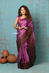 Anokhi ~ Handloom Pure Soft Silk Saree with Designer Pallu ~ Rosewood (Limited Edition) - verymuchindian.com