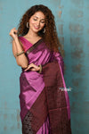 Anokhi ~ Handloom Pure Soft Silk Saree with Designer Pallu ~ Rosewood (Limited Edition) - verymuchindian.com