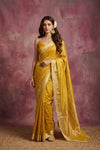 Chandani Chanderi ~ Handwoven Pure Silk Chanderi Saree In Fresh Yellow - Govt. Silk Mark Certified - verymuchindian.com