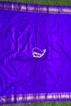 Designed by VMI - Blouse Fabric - Handloom Pure Silk -Vibrant Violet with Nath Motifs - verymuchindian.com