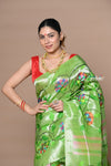 Designer - Masterpiece Handloom All Over Zari Pure Silver Zari Silk Paithani Saree - verymuchindian.com