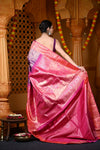 Durva Premium ~ Handloom Pure Silk Kanjeevaram Tissue Saree in Purple Pink (Limited Edition) - verymuchindian.com