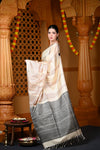 Durva Premium ~ Handloom Pure Soft Silk Saree in Ivory (Limited Edition) - verymuchindian.com