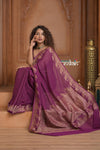 Festive Edit! Ganga Ghat ~ Handloom Pure Silk Chiffon Georgette Saree in Rose Pink (Silk Mark Certified) - verymuchindian.com