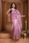 Festive Edit! Ganga Ghat ~ Handloom Pure Silk Kota Saree in Rose Beige ( Silk Mark Certified ) - verymuchindian.com