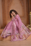 Festive Edit! Ganga Ghat ~ Handloom Pure Silk Kota Saree in Rose Beige ( Silk Mark Certified ) - verymuchindian.com