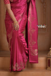 Festive Edit! Ganga Ghat ~ Handloom Pure Silk Satin Saree in Blush Pink (Silk Mark Certified) - verymuchindian.com