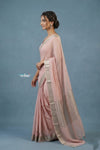 Festive Edit! Handloom Pure Silk Saree in Blush Pink (Silk Mark Certified) - verymuchindian.com