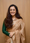 Gaurangi ~ Viscose Hand-dyed Saree in Monochrome Slaked Dusty Rose - verymuchindian.com