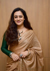 Gaurangi ~ Viscose Hand-dyed Saree in Monochrome Slaked Dusty Rose - verymuchindian.com