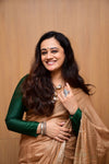 Gaurangi ~ Viscose Hand-dyed Saree in Monochrome Slaked Dusty Rose - verymuchindian.com