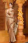 Gaurangi ~ Viscose Hand-dyed Saree in Monochrome Slaked Dusty Rose - verymuchindian.com