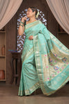 Gauri ~ Handloom Pure Silk Maharani Paithani with Maharani Pallu in Sea Green - verymuchindian.com