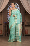 Gauri ~ Handloom Pure Silk Maharani Paithani with Maharani Pallu in Sea Green - verymuchindian.com