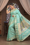 Gauri ~ Handloom Pure Silk Maharani Paithani with Maharani Pallu in Sea Green - verymuchindian.com