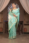 Gauri ~ Handloom Pure Silk Maharani Paithani with Maharani Pallu in Sea Green - verymuchindian.com