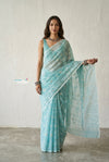 Mulmuli ~ Pure Handwoven Jamdani Mul Cotton Saree in Powder Blue