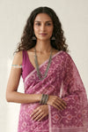 Mulmuli ~ Pure Handwoven Jamdani Mul Cotton Saree in Mauve Pink