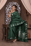 Kashi ~ Handloom Banarasi Pure Katan Silk Saree in Emerald Green (Silk Mark Certified) - verymuchindian.com