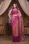 Kashi ~ Limited Edition Handloom Muslin Silk Jamdani Saree in Pink - verymuchindian.com