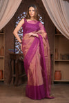 Kashi ~ Limited Edition Handloom Muslin Silk Jamdani Saree in Pink - verymuchindian.com