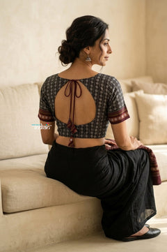 Khun Blouse in Black - verymuchindian.com