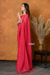 Mastaani ~ Pure Mul Cotton Handloom Saree - Rani Pink - verymuchindian.com