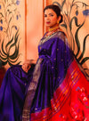 Mitali's Choice ~ Signature Weave! Handloom Pure Silk Paithani Saree with Revival Asawali Pallu~ Gleaming Blue - verymuchindian.com