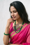 Mulmuli ~ Pure Handwoven Mul Cotton Saree in Pink - verymuchindian.com