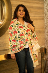 Namita's Favourite~ Handloom Pure Cotton Stoles With Delicate Kantha Hand Embroidery - verymuchindian.com