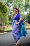 Namita's Favourite~ Handloom Pure Silk Paithani Saree in Bestseller Lavender - verymuchindian.com
