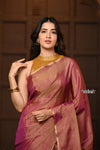 Parampara ~ Exclusive Pure Tissue Silk Saree in Pink - verymuchindian.com