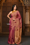 Parampara ~ Exclusive Pure Tissue Silk Saree in Pink - verymuchindian.com
