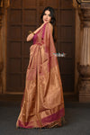 Parampara ~ Exclusive Pure Tissue Silk Saree in Pink - verymuchindian.com