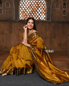 Parampara ~ Handloom Cotton Silk Saree with Golden Border in Radiant Yellow - verymuchindian.com