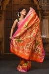 Parampara Revived - Garden of Heritage – Handloom All Over Pure Silk Paithani Saree with Baageecha Pallu - verymuchindian.com