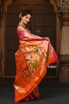 Parampara Revived - Garden of Heritage – Handloom All Over Pure Silk Paithani Saree with Baageecha Pallu - verymuchindian.com