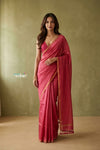 Prakriti ~ Designer Pure Banana Silk Saree in Salient Pink - verymuchindian.com