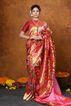 Premium! Masterpiece Handloom All Over Zari Pure Silk Paithani Saree - verymuchindian.com