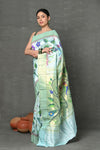 Premium! Masterpiece Handloom Powder Blue All Over Pure Silk Paithani Saree (2 months weaving) - verymuchindian.com
