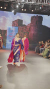 Swarajya ~ Times Fashion Week Exclusive ~ Half allover High Quality Pure Silk Intricately Woven Handloom Paithani~ Royal Blue